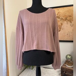 Mustard Seed cropped lightweight oversized sweater size small